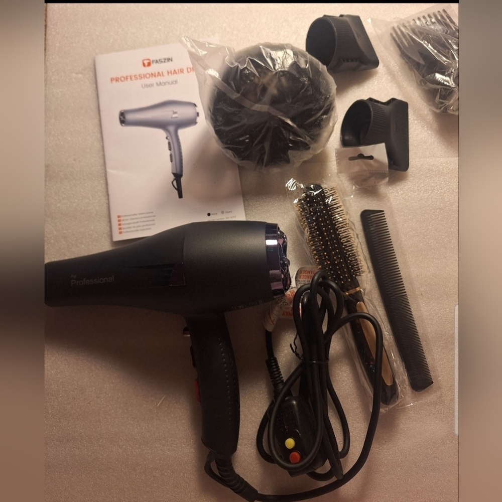Faszin Ionic Salon Hair Dryer, Professional Blow Dryer 2 Speed, 3 Heat Setting